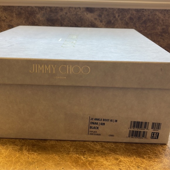 NWT Jimmy choo Black patent Ankle Boots 65. Size 38 - Picture 12 of 12